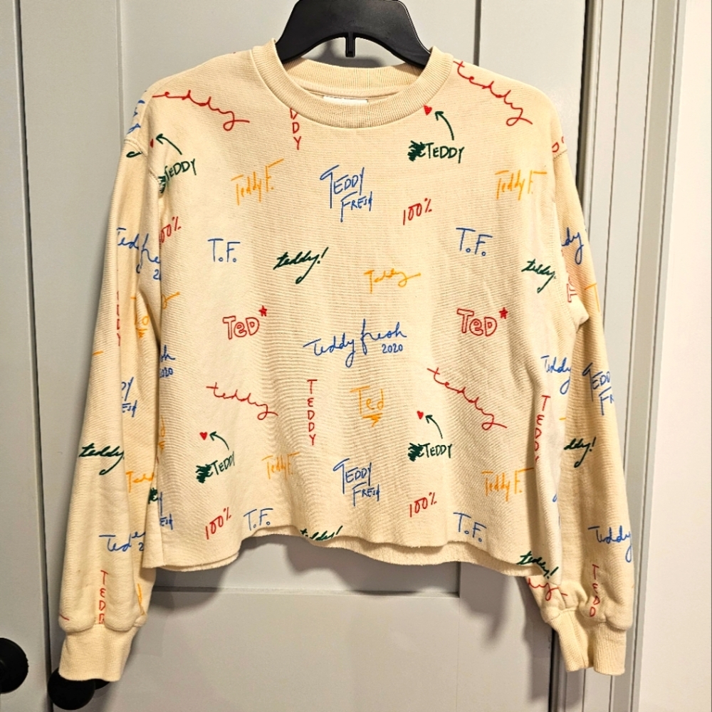 Teddy Fresh S Beige All Over Print Pullover